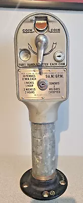 Vintage M. H. Rhodes Parking Meter With Stand Uses Pennys And Nickles • $175