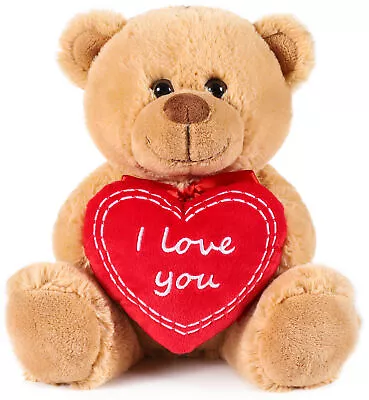 BRUBAKER Teddy Plush Bear With Red Heart - I Love You - 9.84 Inches - Plush • $17.97