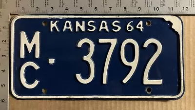1964 Kansas License Plate MC 3792 YOM DMV Mitchell Ford Chevy Dodge 10619 • $18.19