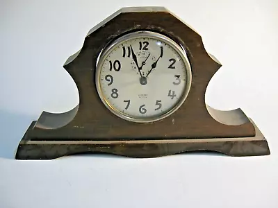 Gilbert Design Mantel Alarm Clock  Wood Housing  Parts Or Repair Made In USA • $50.50