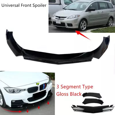 Add-on Universal Front Lip Spoiler Splitter Kit Black Fit For MAZDA 5 2006-2010 • $55.92