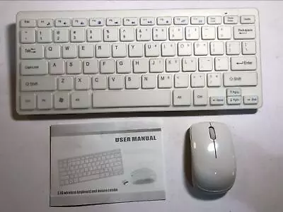 £15.99 • Buy White Wireless MINI Keyboard And Mouse Set For Apple Mac Pro 1,1 1.1