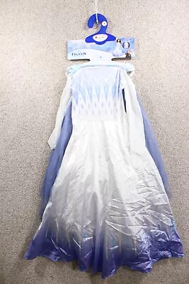 Disney Frozen Girls Elsa Snow Queen Halloween Costume Dress Up Sz - 7-8 Medium • $14.98