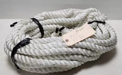 7/8 Inch Nylon Twisted Rope - White Pull Rope Cord (7/8 Inch X 75 F) 23.661 • $112.50