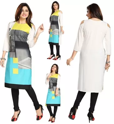 UK STOCK - Ethnic Pakistani Designer Party Kurta Kurti Tunic Dress Women SC2434 • £12.96