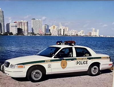 MIAMI DADE POLICE Vintage FORD CROWN VICTORIA Automobile CAR Color PHOTOGRAPH • $20