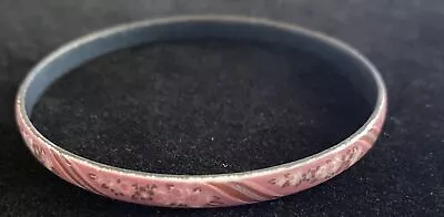 Michaela Frey Enamel  Bangle Pink Floral Lot 5e • £4.99