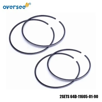 2SETS 64D-11605 Piston Ring Set +050 For Yamaha Outboard Motor 2T 115-130-175HP • $30.60