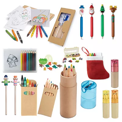 COLOURING PENCIL SETS 1 - 100 Pack Kids Party Bags Christmas Stocking Filler UK • £2.71