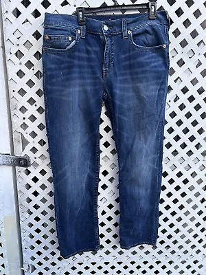 True Religion Jeans Denim Mens 36x30 Made In Ricky Straight Leg Some Wear • $39.99