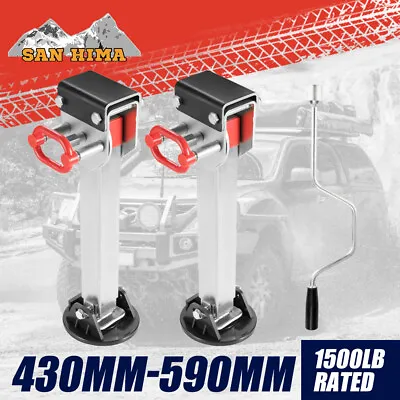 SAN HIMA 1500LB 430MM - 590MM Drop Down Corner Legs Caravan Camper Stabilizer • $169.95