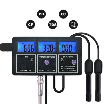 £136 • Buy Digital Water Quality Tester PH Meter PH EC TDS TEMP For Aquarium Pools Lab 5In1