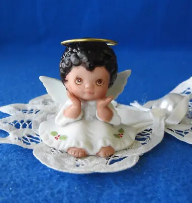 Enesco Ruth Morehead Holly Babes 1989 Angel Figurine • $17.95