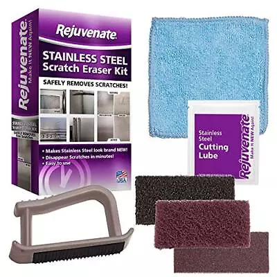  Stainless Steel Scratch Eraser Kit Safely Removes Scratches Gouges Rust  • $38.72