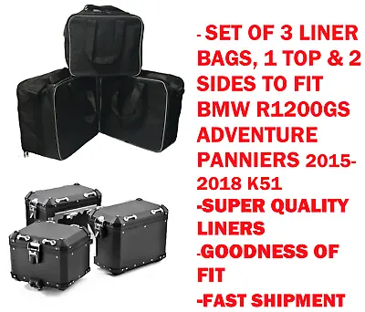 Pannier Liner Bags & Top Box Bag For Bmw R1200gs Adventure 2016-2018 Lc K51 • $55.48