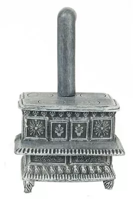 Dollhouse Miniature Lincoln Wood Stove In A Grey Finish • $22.99