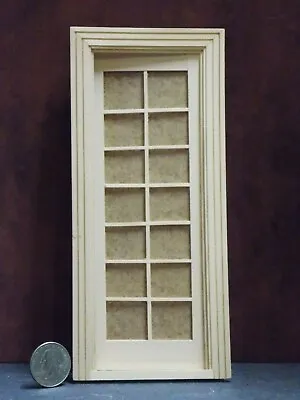 Dollhouse Miniature Single French Door 1:12 ONE Inch Scale N225B NO INSIDE TRIM • $12.99