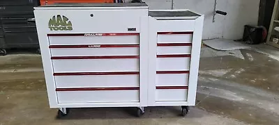 Mac Tools 5 Drawer Utility Cart And 5 Drawer Side BoxCombo. White  • $2600