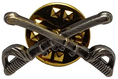US ARMY Mini Cavalry Branch Crossed Sabers OXIDIZED 1  Insignia Hat Pin • $7.99