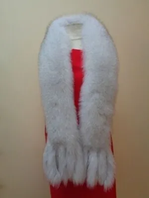 Brand New Norwegian (blue) Fox Fur Scarf Wrap Shawl Women Woman Size 60  X 4  • $225