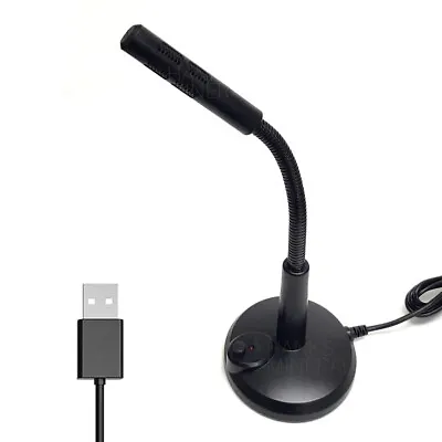 Desktop Mini Condenser Microphone USB Computer Mic Recording For Laptop PC • $9.98