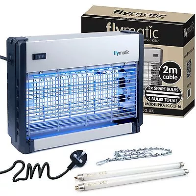 £40.95 • Buy Electric Fly Killer Insect Moth Flies Commercial Uv Tubes Flymatic Pro 16 Watts