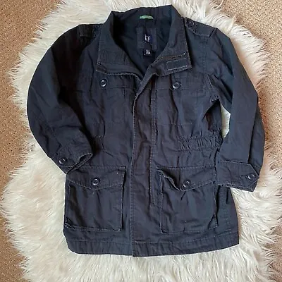 Baby Gap Jacket Toddler 5 Utility Military Style Black Cotton No Lining • $9.99