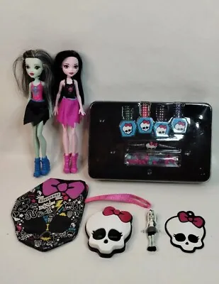 Monster High Toy Lot Misc Items Hair Set Dolls Wristlet Mega Bloks And Toys • $19