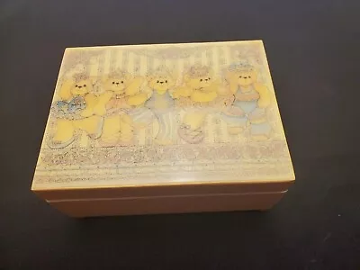 1970'S Jewelry Box Dancing Bears & Flowers  • $12.95