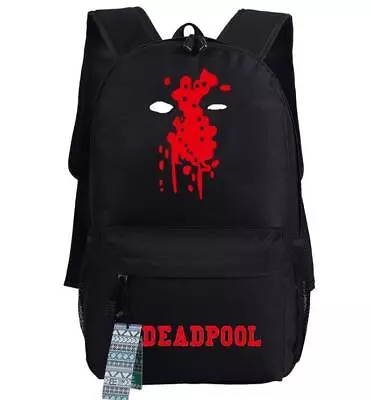 Marvel Comics Deadpool Logo Canvas Shoulder Backpack Messenger Travel Bag #2 • $16.99