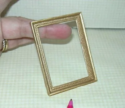 Miniature Large Beaded Gold Frame #13 (2 7/8  X 2 3/16 ) DOLLHOUSE 1:12 Scale • $5.69