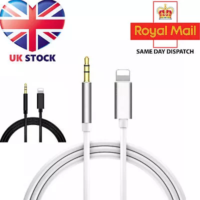 Aux Cable For IPhone 14 13 12 11 X 8 3.5mm Lead Car Stereo Transfer Audio Music • £3.25
