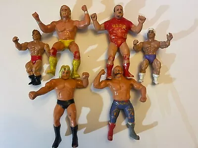 LJN Titan Remco 1982 1984 1985 Mixed Lot Of 6 Wrestling Figures Hulk Sheik Etc • $40