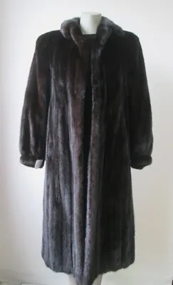Women's Sz 10  Dark Ranch Real   Mink Fur Coat  SUPERB CLEARANCE SALE! • $425