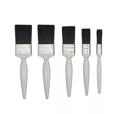 Harris Essentials GLOSS Paint Brush 5 PK Set Or Single Inc 0.5 1 1.5 2 Inch • £3.99