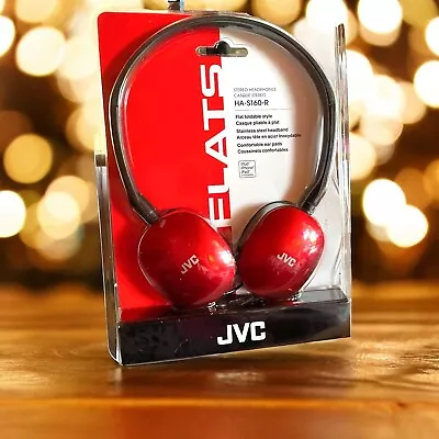 Jvc Ha-s160-r Flats Stereo Headphones Red Nib! • $12.99