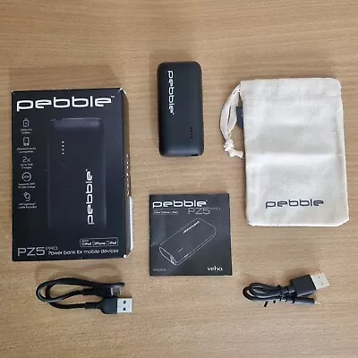 Veho Pebble Pz5 Pro Portable Power Bank 5000mah Black • £34.99