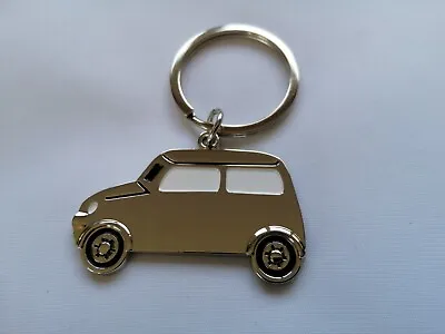 Polished Personalised Engraved Mini Car Shape Metal Keyring Passed Driving Test • £3.95