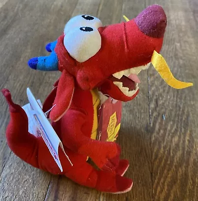 The Disney Store - Mushu (No Sound) Mulan - 8  Bean Bag Plush Toy • $8.29