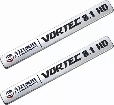 2x 8.1 Hd 8.1L Vortec Allison Transmission Emblem Sticke Decals Badges Chrome • $14.41