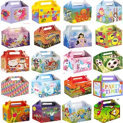 £3.49 • Buy 6 Party Boxes -Themed Character Cardboard Lunch Food Loot Treat Box - 22 Designs