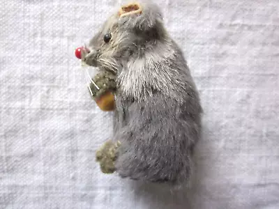 Vintage Real Fur Toy Mouse With Corn W. Germany • $12