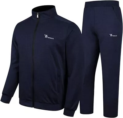 Men's Tracksuits Sets Outfits 2 Pieces Jogging Suits Athletic Warm Up Sweatsuit • $60.40
