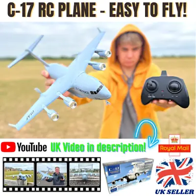 £39.99 • Buy RC Plane C-17 RC Model Jet Fighter Remote Control Aircraft RC Airplane  UK POST