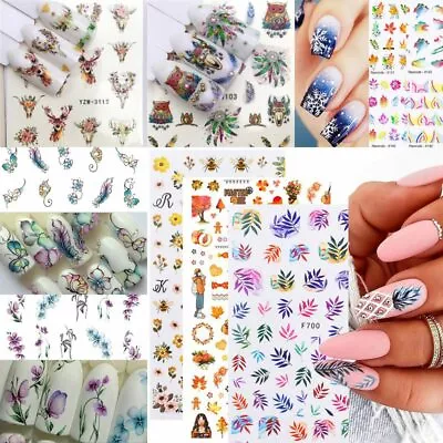 Wholesale 3D Decal Stickers Nail Art Accessories Flower Plant Animal Decor Hot • £1.19