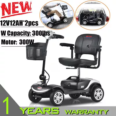 4 Wheels Lite Mobility Scooter Portable & Foldable Electric Device Compact Adult • $799
