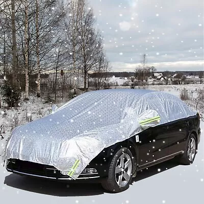 Car Windshield & Roof Snow Cover Thicken Winter Ice Frost Guard Half Car Cover • $33.99