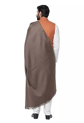 Men's Plain Woollen Dhariwal Lohi/Shawl [50  X 100 ] Dark Grey • $40