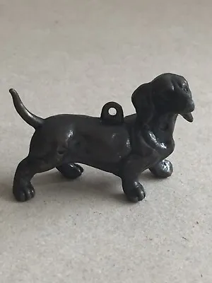 Vintage Metal Dachshund Dog FigureSausage Dog OrnamentCharmPendant • £10
