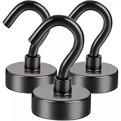 DIYMAG Black Magnetic Utility Hooks 25Lbs Heavy Duty Rare Earth Neodymium Ma... • $5.12